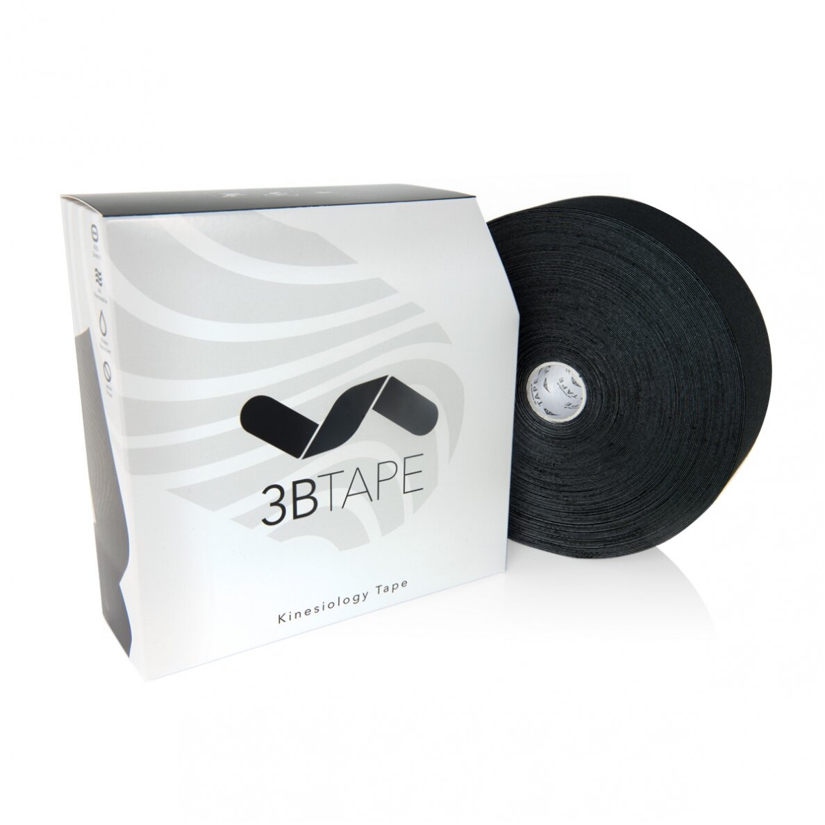 3BTAPE juodos spalvos kineziologijos ritinys, 31 m 3BTAPE juodos spalvos kineziologijos ritinys, 31 m