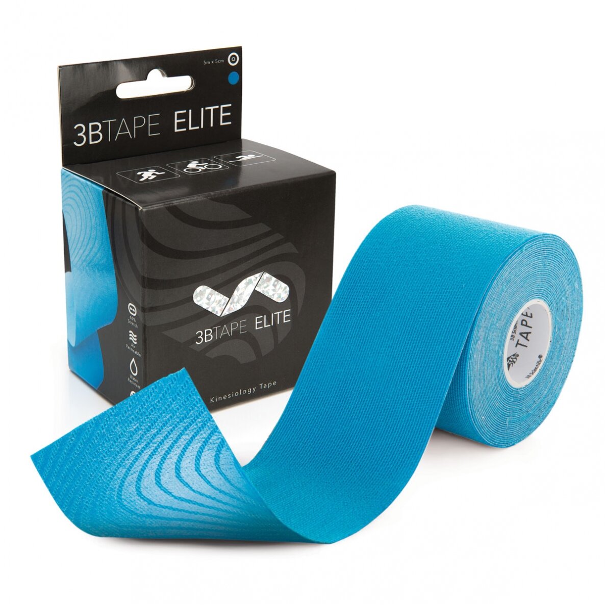 3BTAPE ELITE, kineziologinė juosta, mėlyna, 200 x 5 cm ritinėlis 3BTAPE ELITE, kineziologinė juosta, mėlyna, 200 x 5 cm ritinėlis