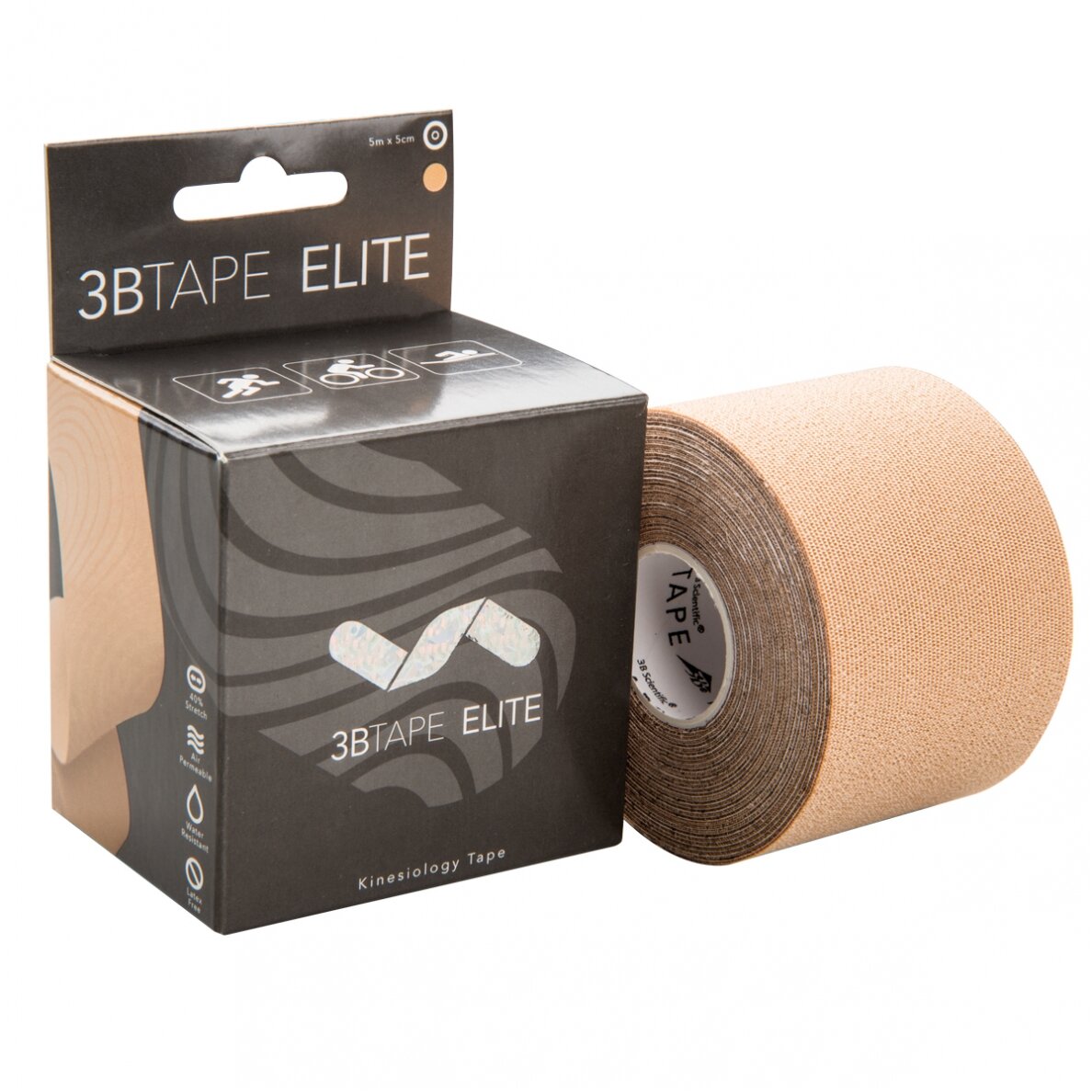 3BTAPE ELITE, kineziologinė juosta, smėlio spalvos, 200 x 5 cm ritinėlis 1 3BTAPE ELITE, kineziologinė juosta, smėlio spalvos, 200 x 5 cm ritinėlis 1