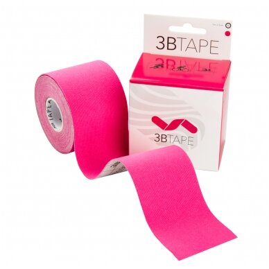 3BTAPE rožinė kineziologinė juosta 3BTAPE rožinė kineziologinė juosta