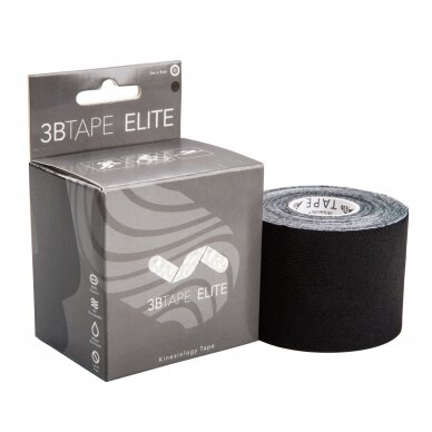 3BTAPE ELITE, kineziologinė juosta, juoda, 200 x 5 cm ritinėlis 1 3BTAPE ELITE, kineziologinė juosta, juoda, 200 x 5 cm ritinėlis 1