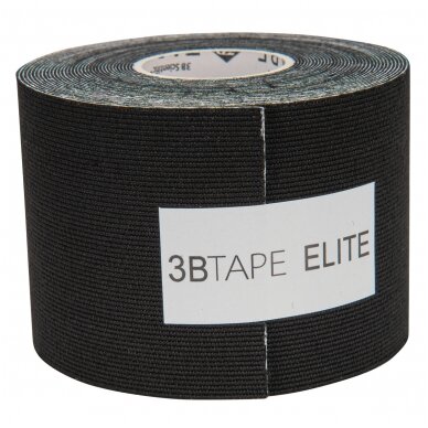 3BTAPE ELITE, kineziologinė juosta, juoda, 200 x 5 cm ritinėlis 3 3BTAPE ELITE, kineziologinė juosta, juoda, 200 x 5 cm ritinėlis 3