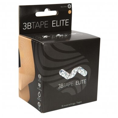 3BTAPE ELITE, kineziologinė juosta, smėlio spalvos, 200 x 5 cm ritinėlis 2 3BTAPE ELITE, kineziologinė juosta, smėlio spalvos, 200 x 5 cm ritinėlis 2