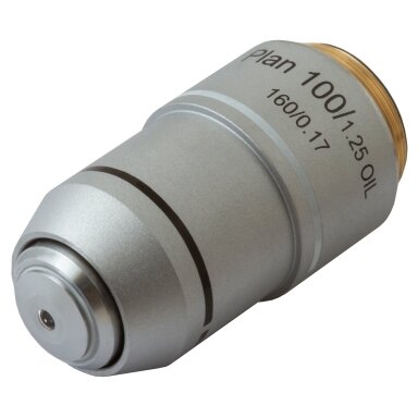 Achromatinis objektyvas Levenhuk MED 100x Plan Achromatic Objective Achromatinis objektyvas Levenhuk MED 100x Plan Achromatic Objective