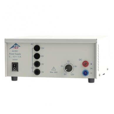 AC/DC maitinimo šaltinis 0–12 V, 3 A (115 V, 50/60 Hz) AC/DC maitinimo šaltinis 0–12 V, 3 A (115 V, 50/60 Hz)
