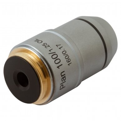 Achromatinis objektyvas Levenhuk MED 100x Plan Achromatic Objective 2 Achromatinis objektyvas Levenhuk MED 100x Plan Achromatic Objective 2