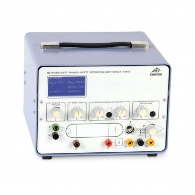 Aukščiausio lygio Franko-Hertzo eksperimento maitinimo šaltinis (230 V, 50/60 Hz) Aukščiausio lygio Franko-Hertzo eksperimento maitinimo šaltinis (230 V, 50/60 Hz)