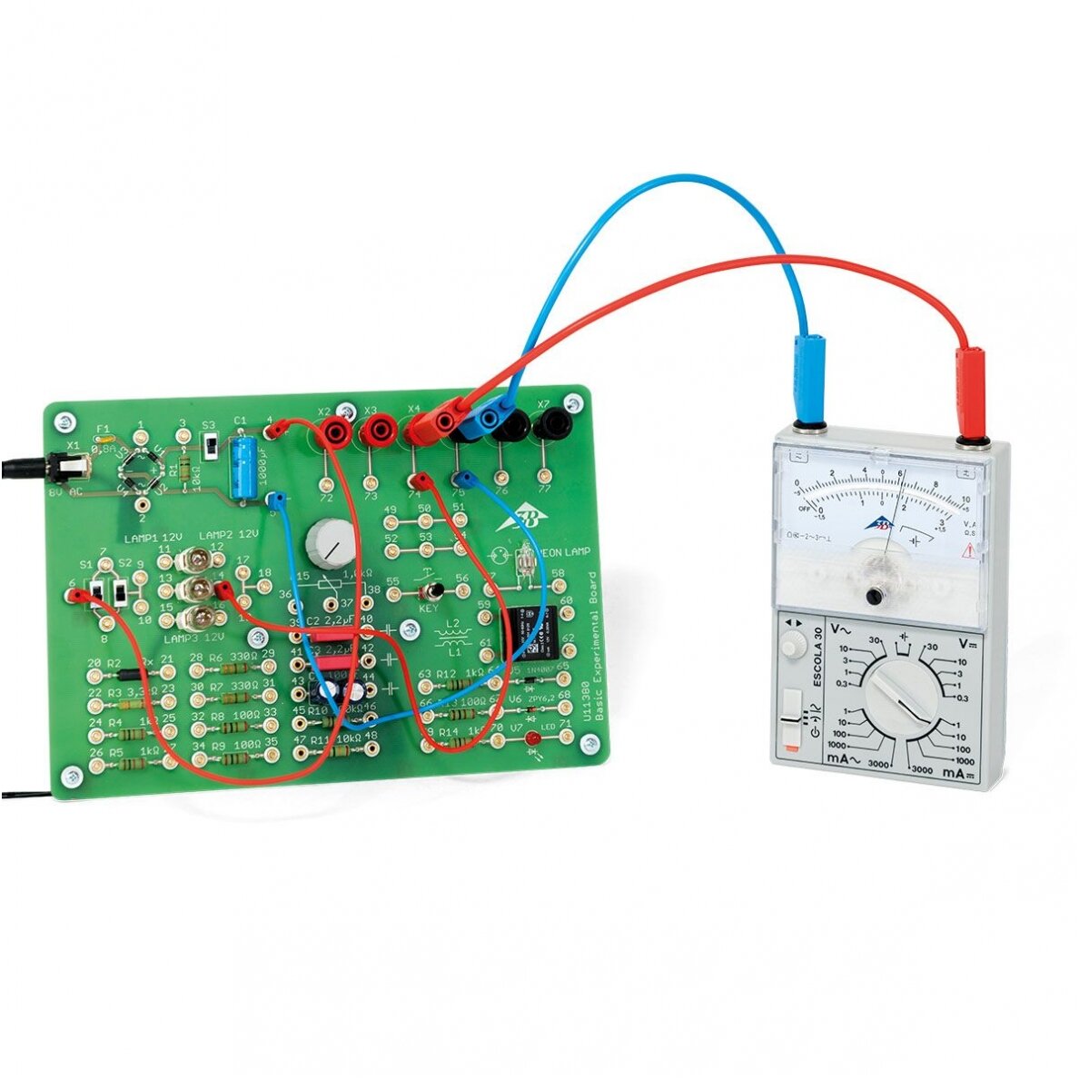 Bazinė elektros eksperimentų lenta (230 V, 50/60 Hz) 2