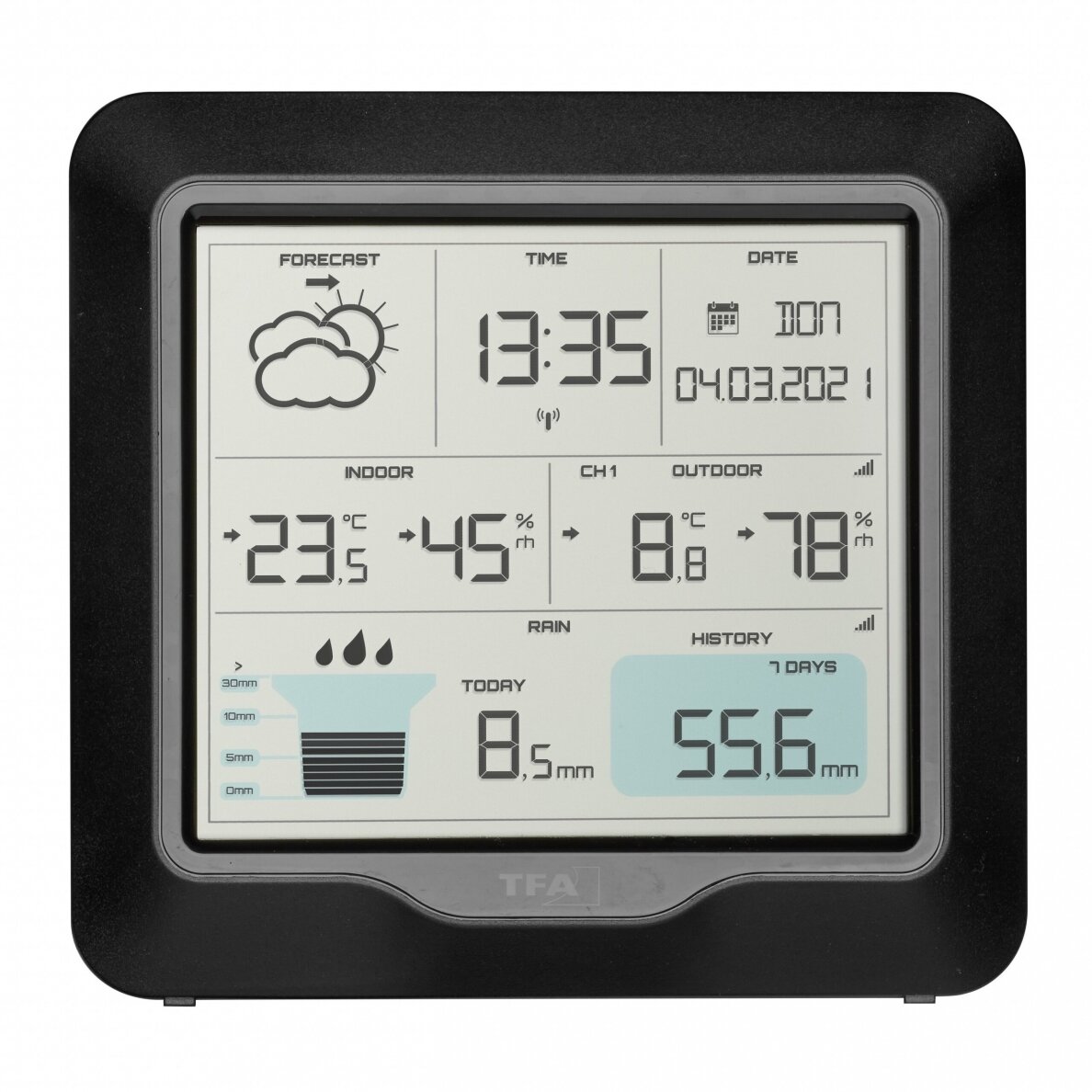 Belaidė orų stotelė su lietaus matuokliu RAIN PRO 35.1160.01 1 Belaidė orų stotelė su lietaus matuokliu RAIN PRO 35.1160.01 1