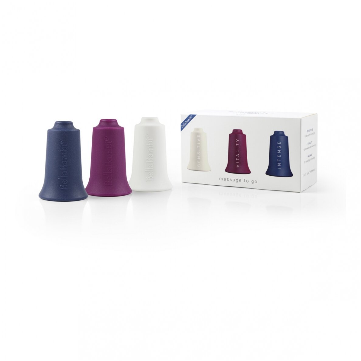 BellaBambi® originalių masažuoklių rinkinys baltas/violetinis/tamsiai mėlynas 2