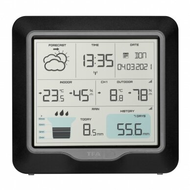 Belaidė orų stotelė su lietaus matuokliu RAIN PRO 35.1160.01 1 Belaidė orų stotelė su lietaus matuokliu RAIN PRO 35.1160.01 1