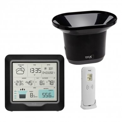 Belaidė orų stotelė su lietaus matuokliu RAIN PRO 35.1160.01 Belaidė orų stotelė su lietaus matuokliu RAIN PRO 35.1160.01