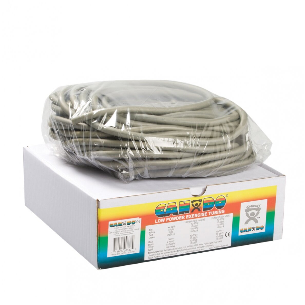 Cando mankštos juostelės - sidabrinės - XXL sunkumas - 30 cm Cando mankštos juostelės - sidabrinės - XXL sunkumas - 30 cm