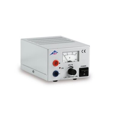 DC maitinimo šaltinis 1,5-15 V, 1,5 A (230 V, 50/60 Hz) DC maitinimo šaltinis 1,5-15 V, 1,5 A (230 V, 50/60 Hz)