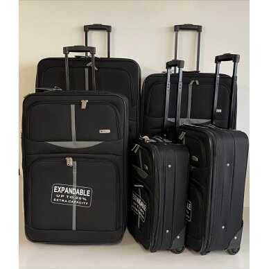 Didelis lagaminas Airtex Worldline 521, L, juodas Didelis lagaminas Airtex Worldline 521, L, juodas