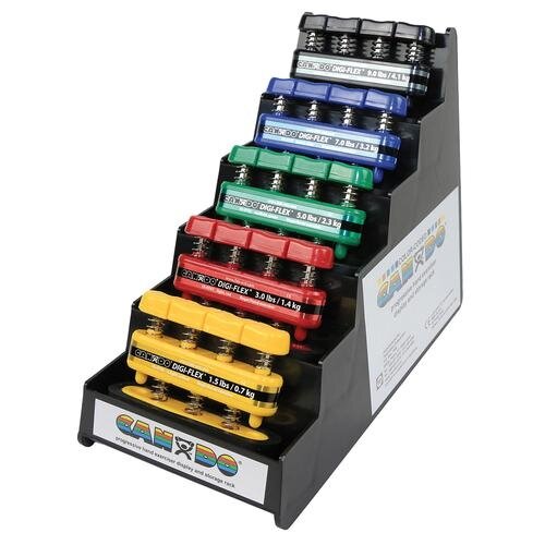 Digi-Flex® mankštos rankoms ir pirštams sistema - 5 vnt. su stovu Digi-Flex® mankštos rankoms ir pirštams sistema - 5 vnt. su stovu