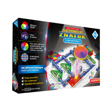 Elektronikos komponentų rinkinys RGB (15 eksperimentų) Elektronikos komponentų rinkinys RGB (15 eksperimentų)