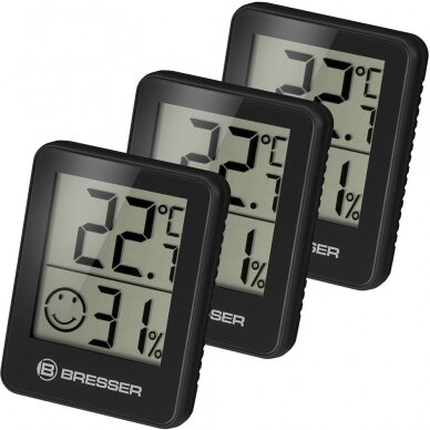 Higrometras ir termometras Bresser Temeo Hygro Indicator 3-unit Set Higrometras ir termometras Bresser Temeo Hygro Indicator 3-unit Set