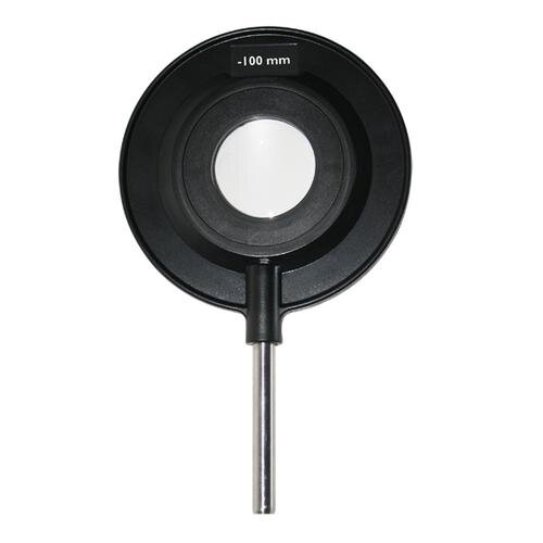 Įgaubtas lęšis su stoveliu f = -100 mm Įgaubtas lęšis su stoveliu f = -100 mm