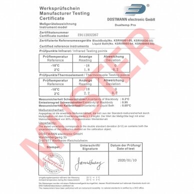Infraraudonųjų spindulių termometras SCAN TEMP 410 31.1115 2