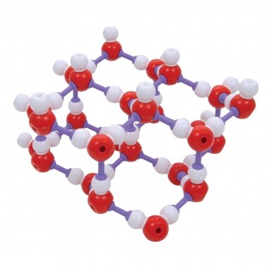 Ledo (H2O) molekulinė struktūra, molymod®