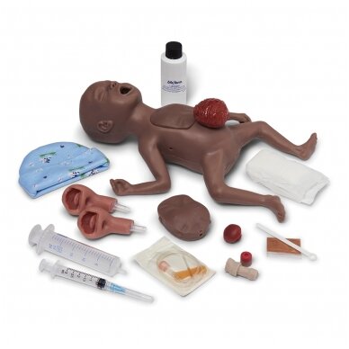 Life/form® Micro-Preemie neišnešioto kūdikio priežiūros treniruoklis, tamsi oda Life/form® Micro-Preemie neišnešioto kūdikio priežiūros treniruoklis, tamsi oda