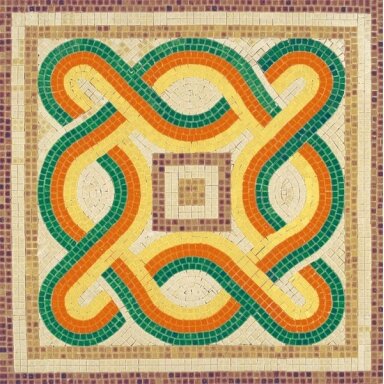 Mažų plytelių mozaika Geometrinė figūra 3