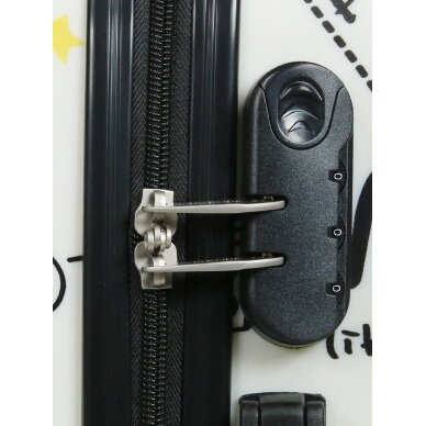 Mažas lagaminas Airtex Love 809/20, S, baltas/juodas 11