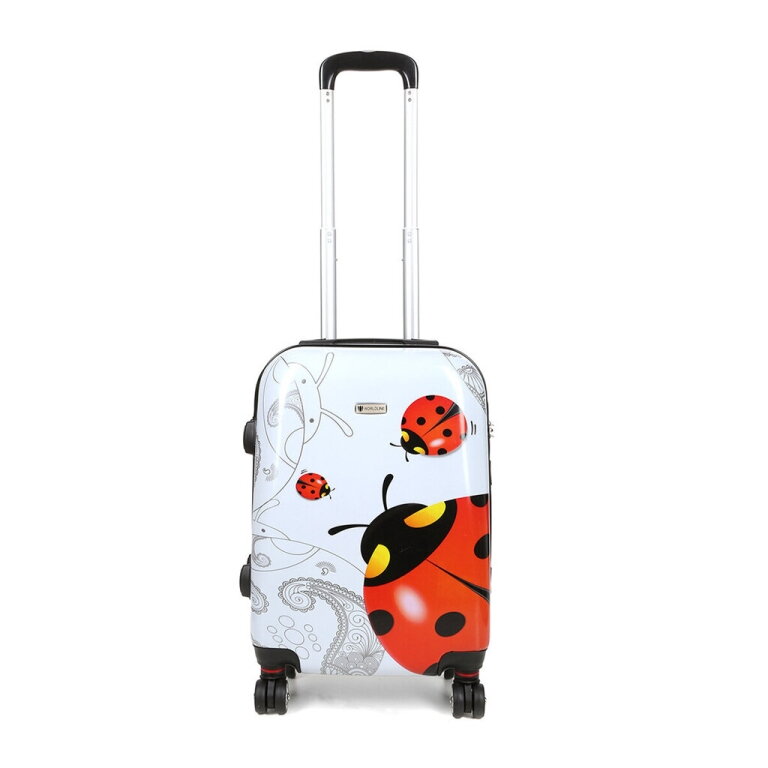 Mažas lagaminas Airtex Ladybug 809/20, S, baltas/raudonas 1