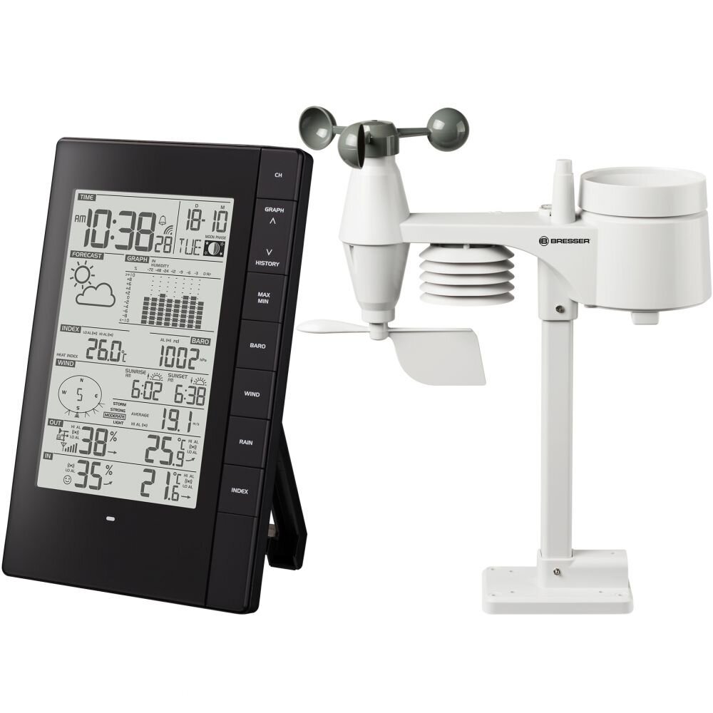 Meteorologinė stotelė Bresser PC Weather Station, su penki viename išoriniais jutikliais Meteorologinė stotelė Bresser PC Weather Station, su penki viename išoriniais jutikliais