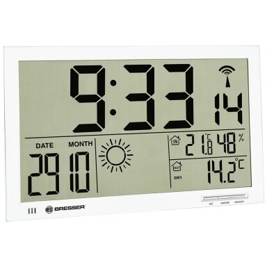 Meteorologinė stotelė Bresser MyTime Jumbo LCD, balta Meteorologinė stotelė Bresser MyTime Jumbo LCD, balta