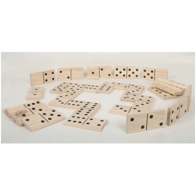 Medinės domino kortelės - 28 vnt. 1 Medinės domino kortelės - 28 vnt. 1