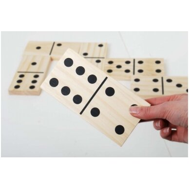 Medinės domino kortelės - 28 vnt. 8 Medinės domino kortelės - 28 vnt. 8