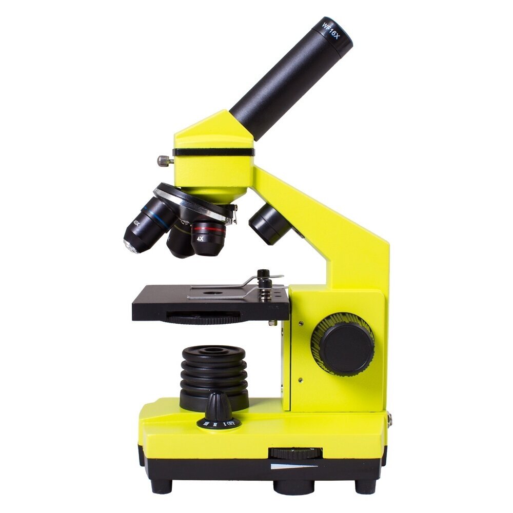 Mikroskopas Levenhuk Rainbow 2L PLUS, geltonas 3 Mikroskopas Levenhuk Rainbow 2L PLUS, geltonas 3
