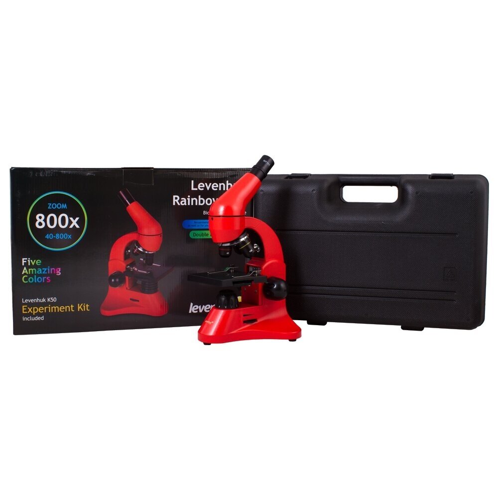 Mikroskopas Levenhuk Rainbow 50L oranžinė spalva 4 Mikroskopas Levenhuk Rainbow 50L oranžinė spalva 4