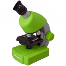 Mikroskopas Bresser Junior 40–640x, žalias