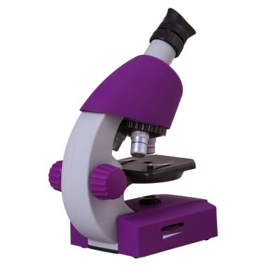 Mikroskopas Bresser Junior 40–640x, violetinis 1 Mikroskopas Bresser Junior 40–640x, violetinis 1
