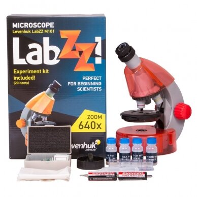 Mikroskopas Levenhuk LabZZ M101, oranžinis 8 Mikroskopas Levenhuk LabZZ M101, oranžinis 8