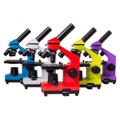 Mikroskopas Levenhuk Rainbow 2L PLUS, oranžinis 1 Mikroskopas Levenhuk Rainbow 2L PLUS, oranžinis 1