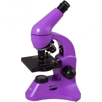 Mikroskopas Levenhuk Rainbow 50L violetinė spalva Mikroskopas Levenhuk Rainbow 50L violetinė spalva