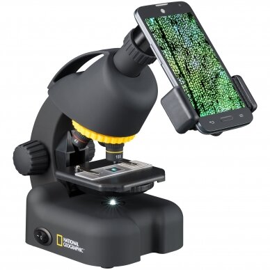 Mikroskopas su išmaniojo telefono laikikliu Bresser National Geographic 40–640x 2 Mikroskopas su išmaniojo telefono laikikliu Bresser National Geographic 40–640x 2