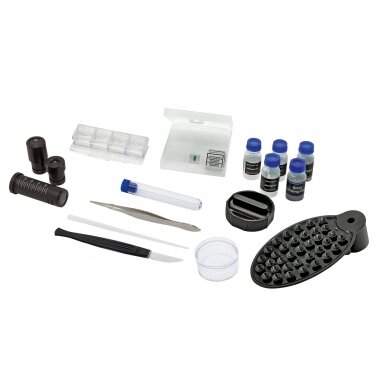 Mikroskops Bresser Junior Biolux SEL 40-1600x, balts, ar korpusu 2 Mikroskops Bresser Junior Biolux SEL 40-1600x, balts, ar korpusu 2