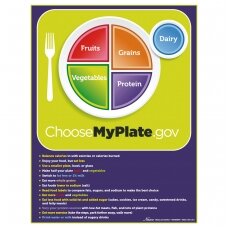 „MyPlate“ kilimėlis su maisto grupės patarimais