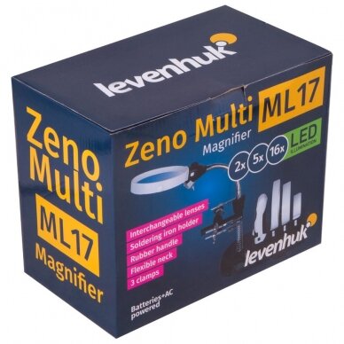 Padidinimo stiklas Levenhuk Zeno Multi ML17, juoda spalva 11