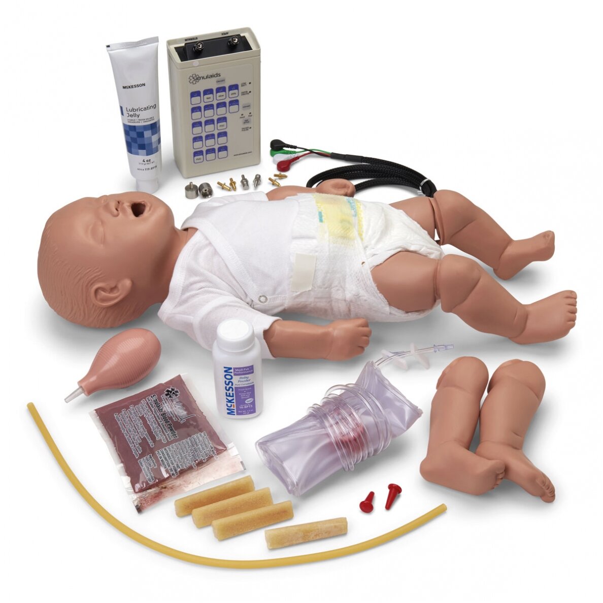 Pediatrinės reanimacijos treniruoklis su EKG simuliatoriumi Pediatrinės reanimacijos treniruoklis su EKG simuliatoriumi