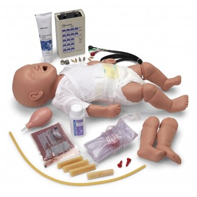 Pediatrinės reanimacijos treniruoklis su EKG simuliatoriumi Pediatrinės reanimacijos treniruoklis su EKG simuliatoriumi