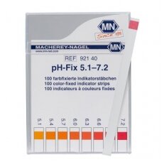 pH rodiklių juostelės, pH 5,1–7,2