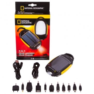 Saulės įkroviklis Bresser National Geographic Solar Power Charger 4-in-1 7