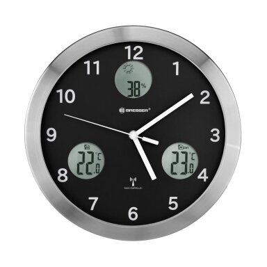 Sieninis laikrodis Bresser MyTime io Wall Clock 30cm, juodas Sieninis laikrodis Bresser MyTime io Wall Clock 30cm, juodas