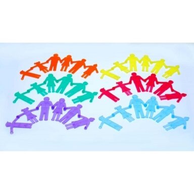 SiliShapes® susikabinantys žmogeliukai - 36 vnt.